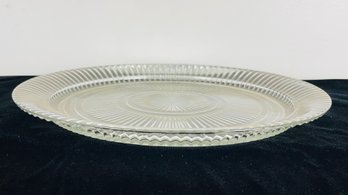 Anchor Hocking Queen Mary Ribbed Depression Glass Plate
