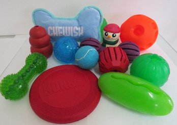 A Group Of 13  Dog Toys And Treat Dispensers