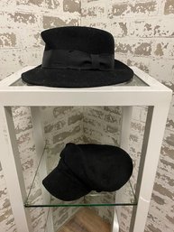 Vintage Original Scala Handmade Hat (small) W/ Talbots Newsie Cap (1 Size)