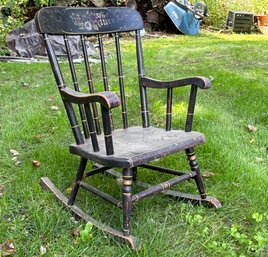 A Vintage Hitchcock Child's Rocking Chair