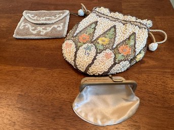 2 Antique Beaded Purses