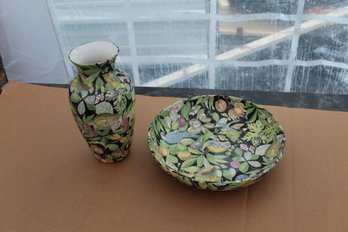 Italian Bowl And Vase