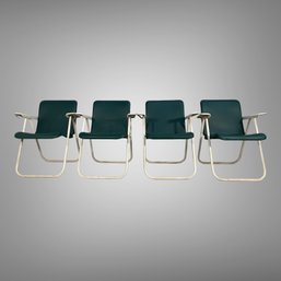 Swt Of Four Russell Wright Samson Metal Folding Chairs