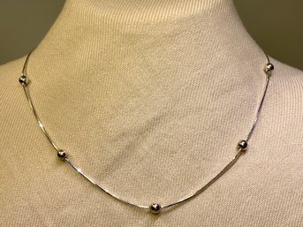 Sterling Beaded Necklace (4.5 G)