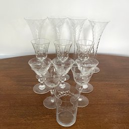 A Variety Of Fine Antique Stemware