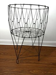 Mid Century Collapsible Folding Wire Basket