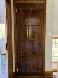 A Collection Of 6 Original 1937 Wood Doors And Tudor Hardware - 1.75 Thick