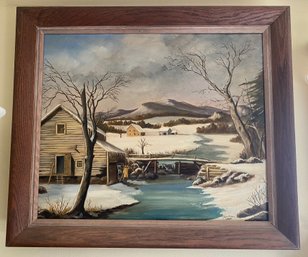 Framed Oil On Canvas Signed Julio Fassio