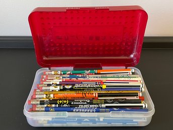 Snapcase Filled With Unused NFL Pencils