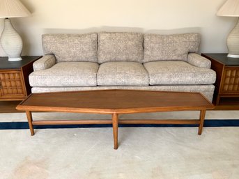 Mid Century Three Seat Upholstered Sofa