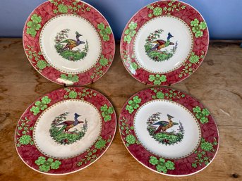 4 Spode Copeland Pheasant Salad Plates 9'