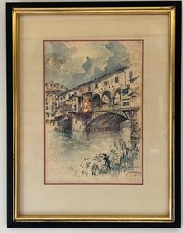 Signed Ponte Vacation Florence Watercolor