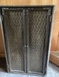 Small Wicker Style Cabinet