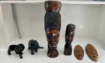 African Carved Masks & Animals