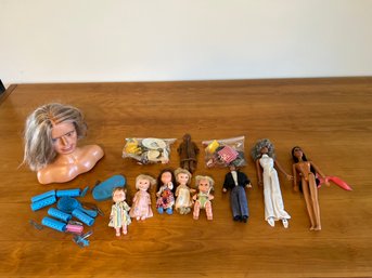 Group Of Vintage Toy Dolls & Accessories