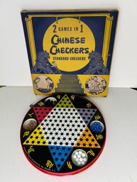 Vintage Chinese Checkers Made By Woodhaven Metal Stamping Co. Of Brooklyn, NY