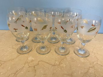 Set Of Pfaltzgraff Naturewood Goblet Water Glasses