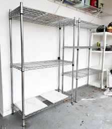 A Pair Of Metal Garage Shelves