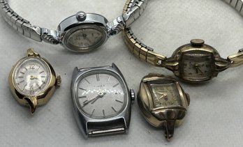 Vintage Ladies Wristwatches- Timex, Benrus, Elgin