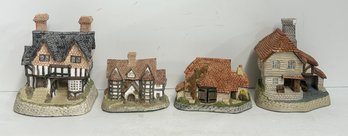 Lot Of 4 David Winter Handmade/painted  Mini Cottages