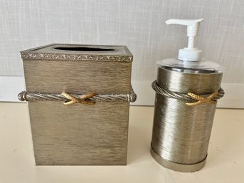 2 Piece Bathroom Accessoiy Set- Tissue Cover & Soap Dispenser From Bed Bath & Beyond
