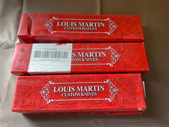 Three Unused Louis Martin Custom Knives. #2