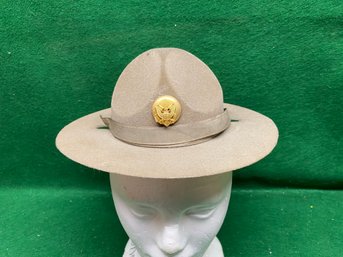Vintage World War II Children's Toy Drill Sargeant Hat With Insignia. 2 1/8' Brim.