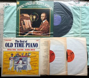 Lot Of 2 Vinyl Promo Ragtime Honky Tonk Record Albums - Scott Joplin By Joshua Rifkin & Best Of Old Time Piano