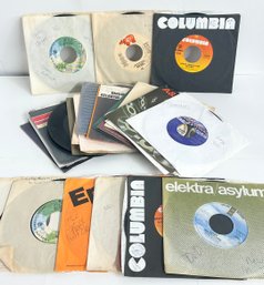 Lot 2 Of 45 RPM Records Including Heart, Eagles, Bee Gees, And More!