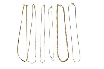 Beautiful Lot Of Gold Tone Necklaces