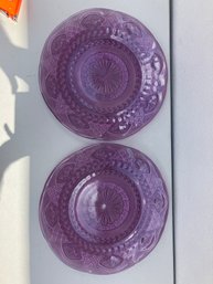 Lavender Glass Plates