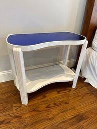Blue And White Side Table
