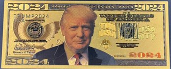 Gold Colored Trump Bill