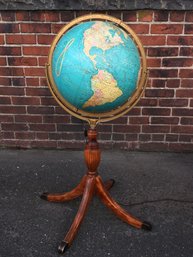 Fantastic Vintage CRAMS Political Terrestrial Lighted 16' Globe On Stand - Beautiful Vintage Piece - Nice !