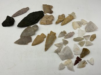 Large Lot Of Arrowheads