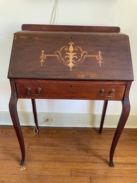 Antique Inlaid Secretary Desk.