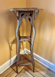 Oak Three Tiered Plant Stand - 44' Tall