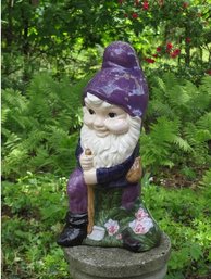 An 18' Garden Gnome With Shovel, He's Ready To Put In Your Next Planting!