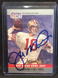 1990 Pro Set Joe Montana Autographed Card - K