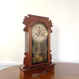 An Antique Ansonia Clock Co - Canada One Day Strike - Wood Case Mantel Clock