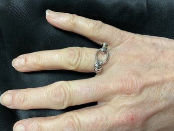 Sterling Silver Hook Eye Ring