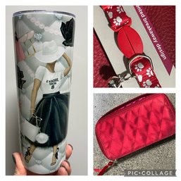 Paris Travel Mug, Fur Baby Collar & Cosmetic Case