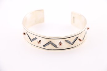 Sterling Silver Solid Mexican Cuff Bracelet