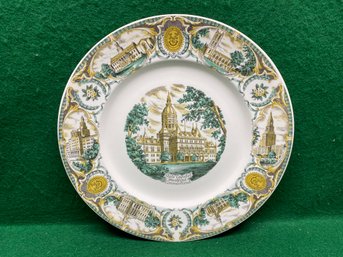 Vintage 10 7/8' Transferware State Capitol Hartford, Connecticut Dinner Plate. No Shipping.