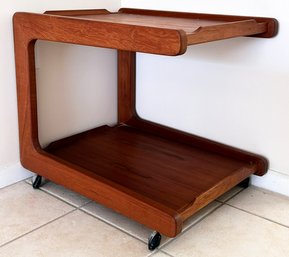 A Vintage Danish Modern Teak U Model Vintage Bar Cart For Sika Mbler, C. 1970