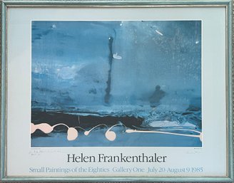 Helen Frankenthaler Small Paintings Of The Eighties July 20 - August 9, 1985 Exhibition Poster, Pencil Signed