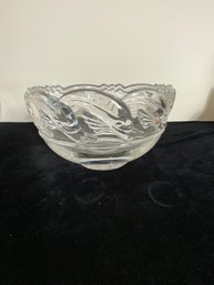 Tiffany & Co. Crystal Bowl With Dolphins Around Rim