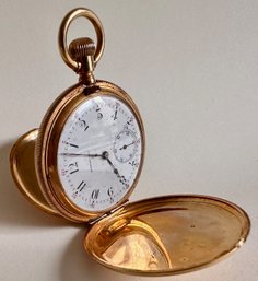 Antique Tiffany & Co. 18 Karat Gold Pocket Watch In Original Box, No. 118918 Needs Repair