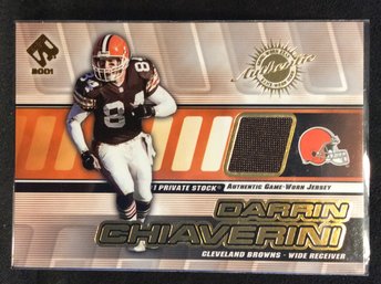 2001 Private Stock Darrin Chiaverini Jersey Relic Card - K