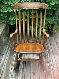 Vintage Hitchcock Hitchcockville CT.  Rocking Chair 41' H X 24' W Arm To Arm